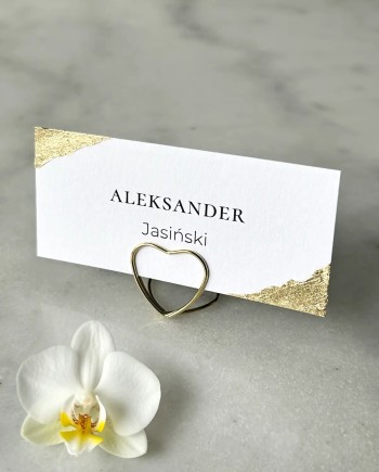Winietki ślubne złote na stół Aurelia