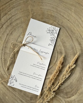 Menu weselne na stoły Maeve rustykalne