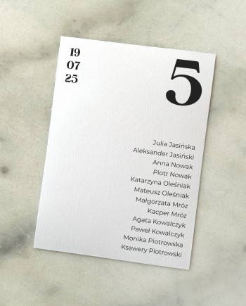 Plany stołów weselnych Zoe nowoczesne