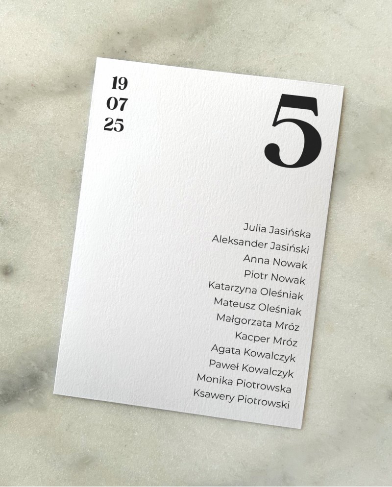 Plany stołów weselnych Zoe nowoczesne