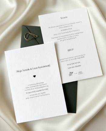 Zaproszenia na ślub i kartka informacyjna