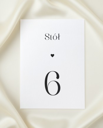 Numery na stoły weselne Alma minimalistyczne