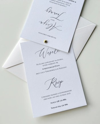 Zaproszenia na ślub i wesele dwukartkowe