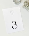 Minimalistyczne numery na stoły weselne Monogram