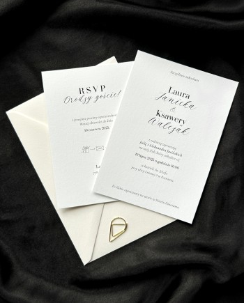 Nowoczesne zaproszenia ślubne Charlotte