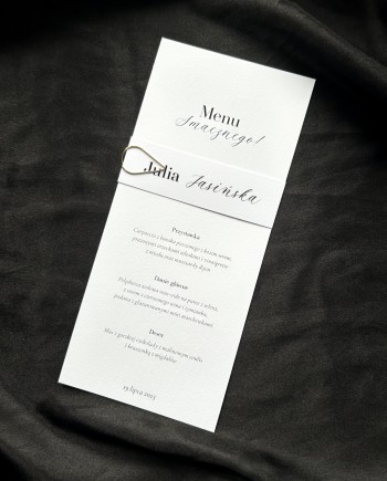 Menu weselne na stoły Charlotte