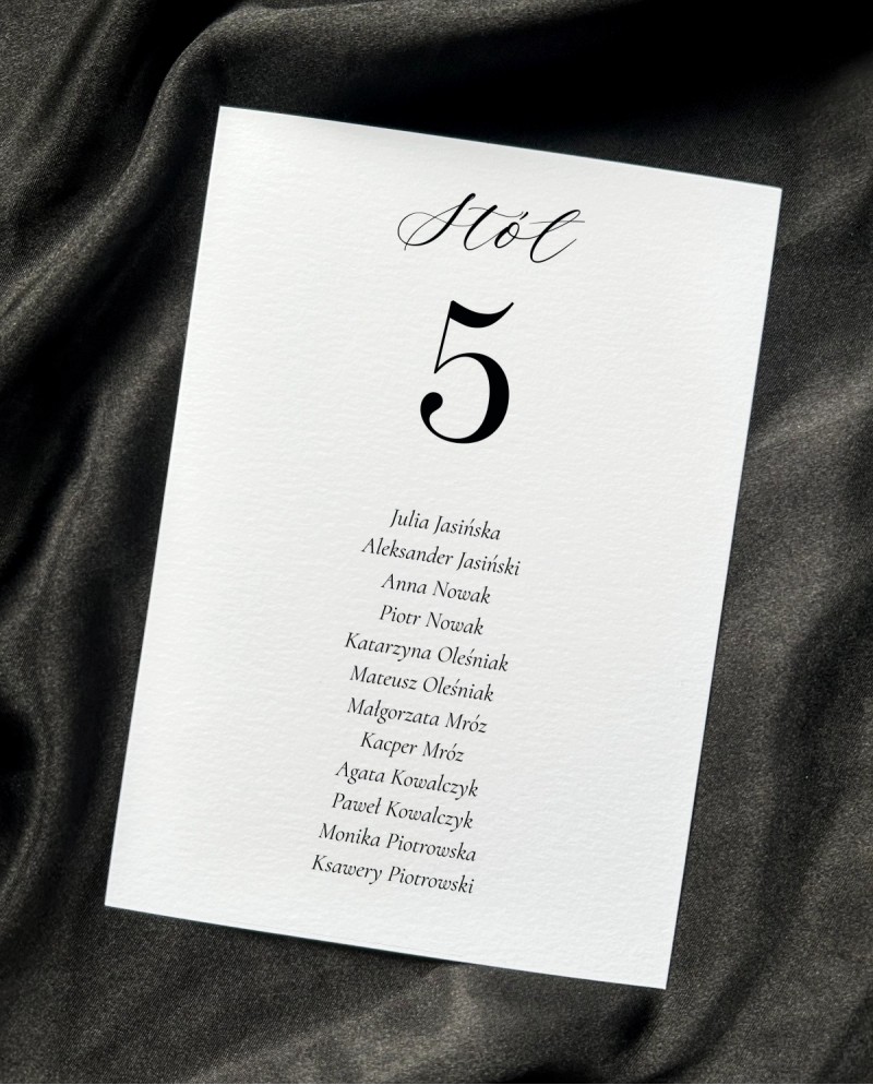 Plany stołów weselnych dla gości Charlotte