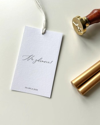 Etykiety na butelki weselne Elena