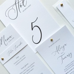 Kolekcja Elena - nowoczesna papeteria ślubna ze złotymi dodatkami