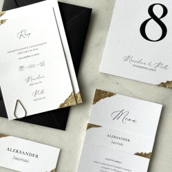 Kolekcja Aurelia - złota papeteria ślubna glamour