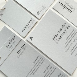 Kolekcja Ashy - nowoczesna papeteria ślubna na szarym papierze
