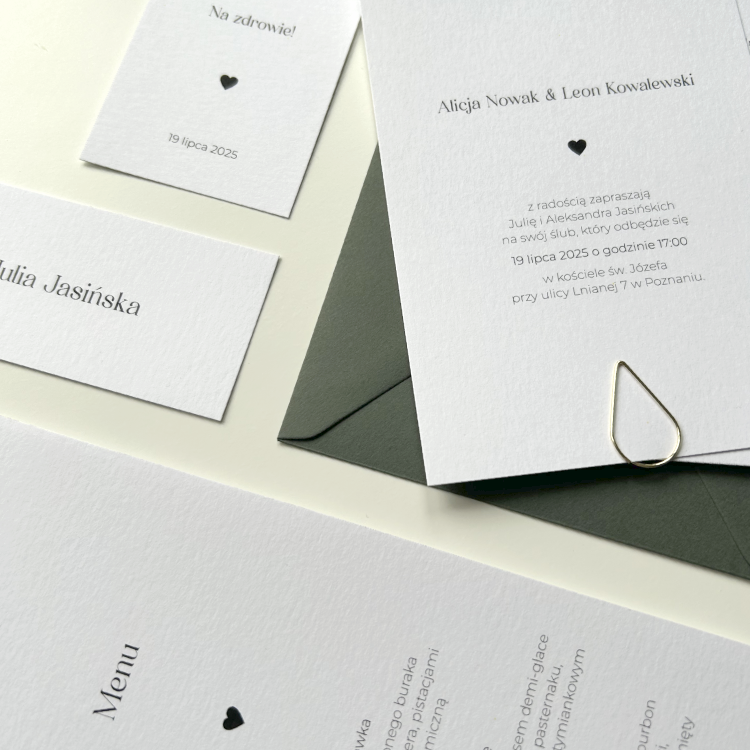 Kolekcja papeterii ślubnej Alma