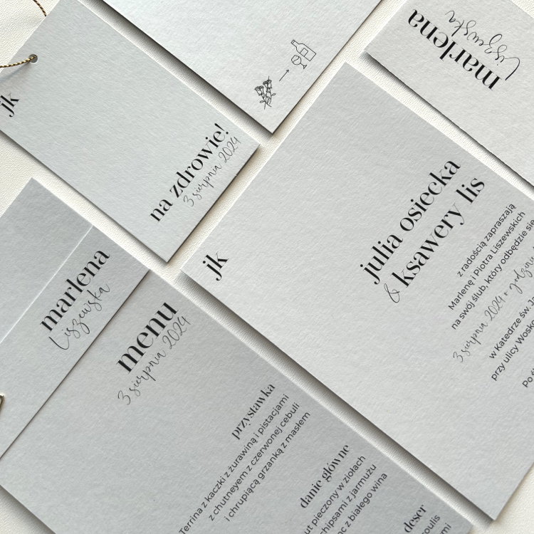 Kolekcja papeterii ślubnej Ashy