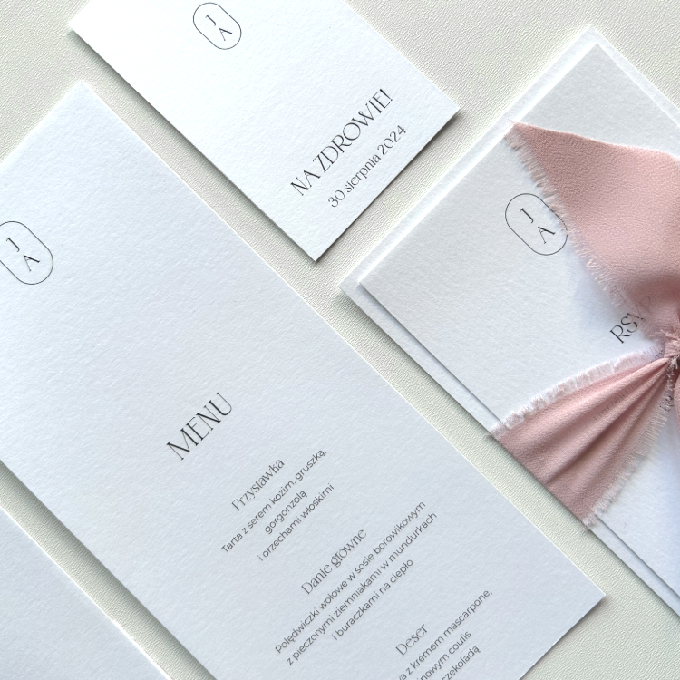 Kolekcja papeterii ślubnej Monogram